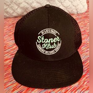 3/$10 Black Stoner Klub Trucker Hat - Snap Back OSFA